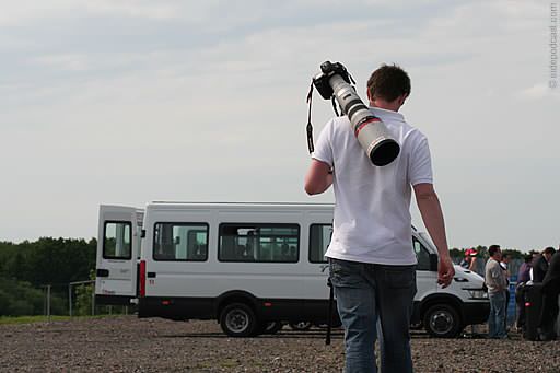 Cameraman at Silverstone Testing