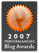 2007 Performancing Blog Awards Logo