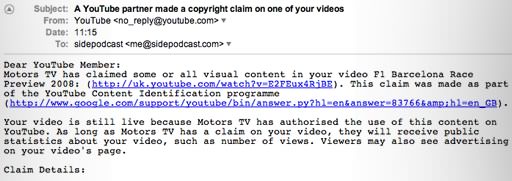 YouTube email