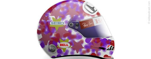 Jenson's purple helmet