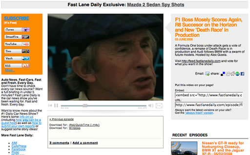 Our piccy of Jackie used in Fast Lane Daily