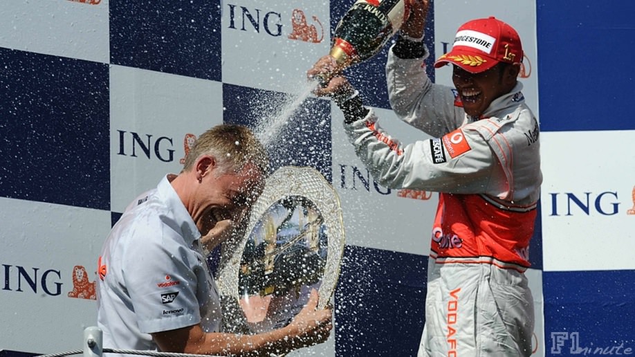 McLaren celebrate winning the Hungarian Grand Prix