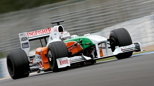 Adrian Sutil tests the Force India in 2009