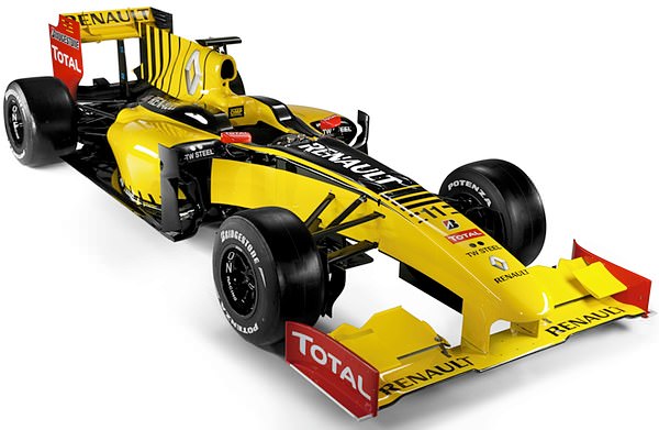 The 2010 Renault F1 livery in all its stunning yellow and black glory.