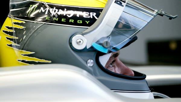 Nico Rosberg sits in the garage during Free Practice in Melbourne