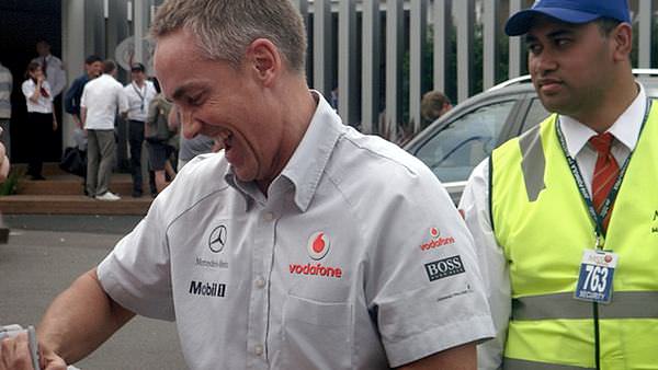 Martin Whitmarsh has a whale of a time at the Australian GP