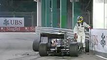 Senna and Kobayashi crash