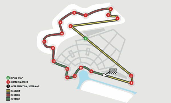 Korean International Circuit Map