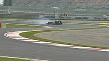 Senna reversing into the corner