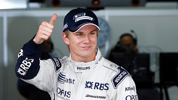 Nico Hülkenberg gives the thumbs up after a stunning performance in qualifying
