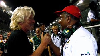Branson and Fernandes in Singapore