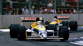 Ricardo Patrese leads Nigel Mansell in Adelaide '88