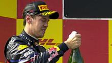 Vettel champagne