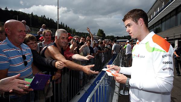 Paul di Resta meets the fans at the Spa-Francorchamps