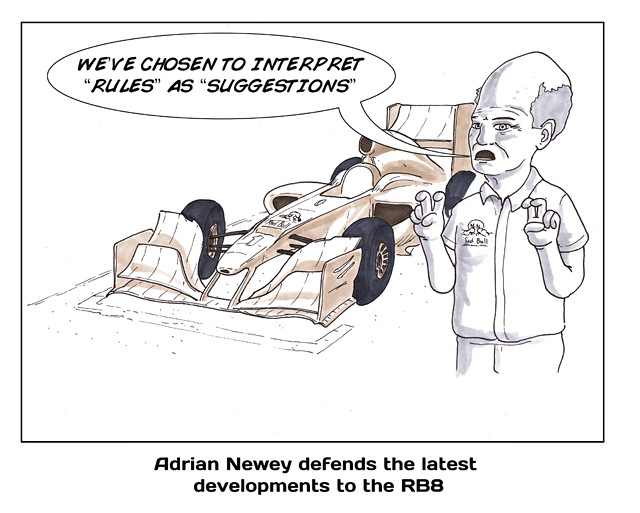 Adrian Newey defends the latest developments to the RB8