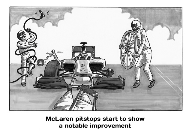 McLaren pitstops start to show a notable improvement