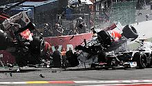First lap crash