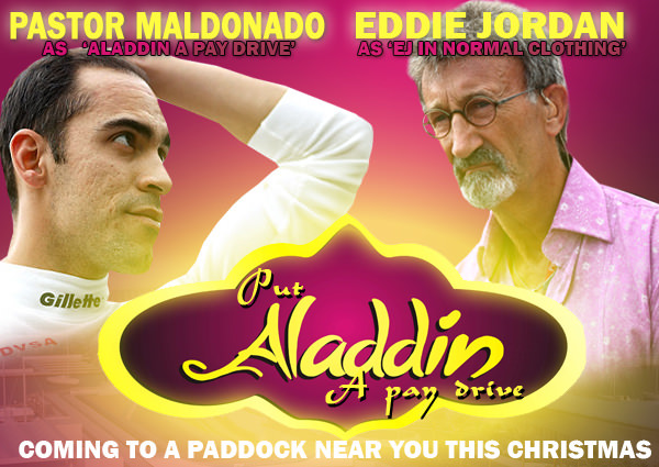 F1 Aladdin, with Maldonado and Jordan