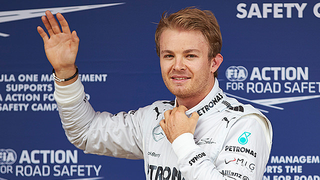 Nico Rosberg heads all-Mercedes front row in Spain