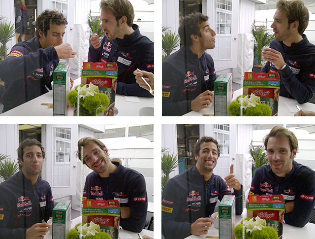 Ricciardo and Vergne enjoy breakfast in Canada