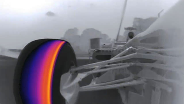 Reverse view, thermal imaging camera, Williams F1