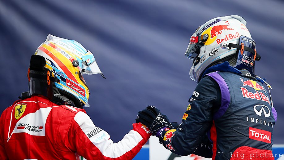Alonso plays second fiddle to Vettel in Monza