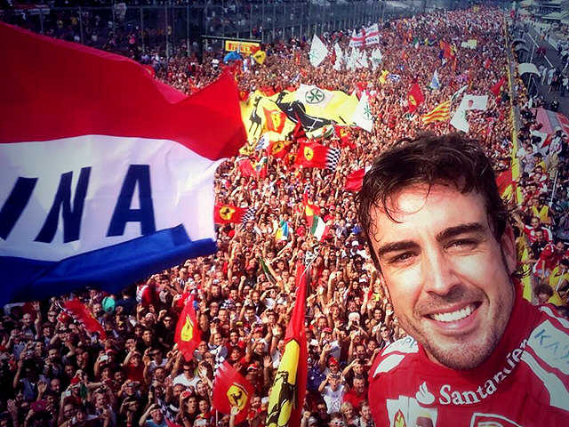 Alonso podium selfie