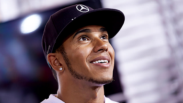 Hamilton tries his new cap on for size