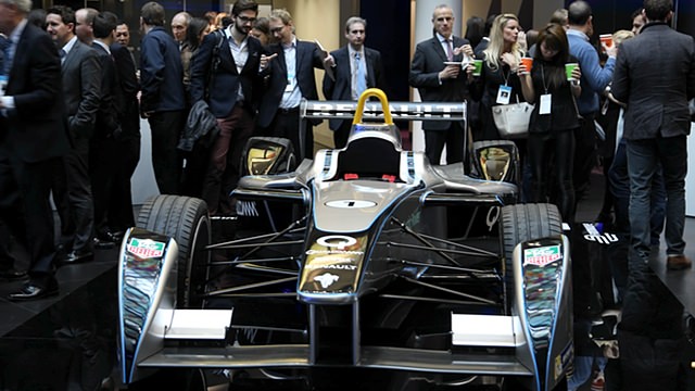 Formula E chassis on display