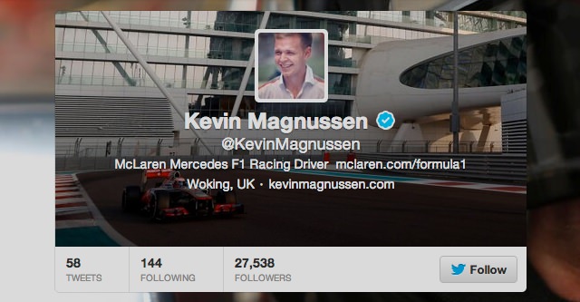 Kevin Magnussen Twitter followers