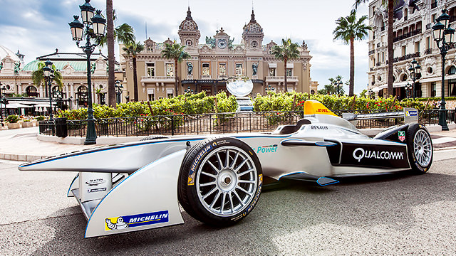 Formula E chassis in Monaco