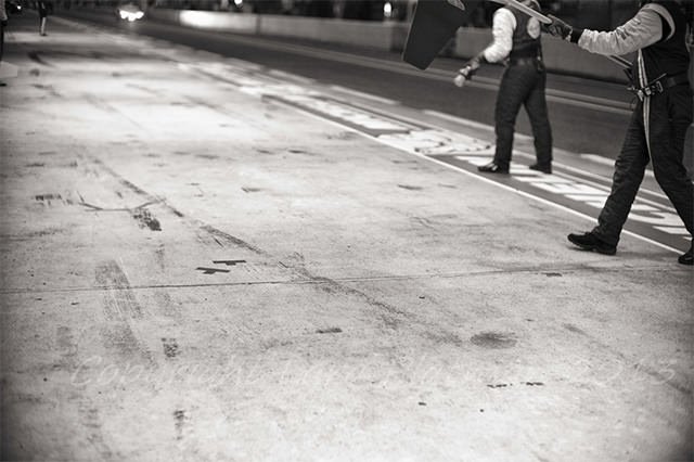Pit lane markings at Le Mans