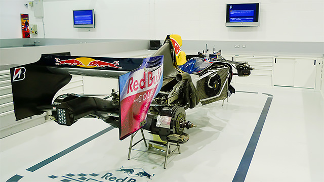 Red Bull show car in the Milton Keynes factory