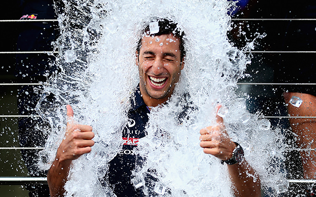 Ricciardo gets a cold shower