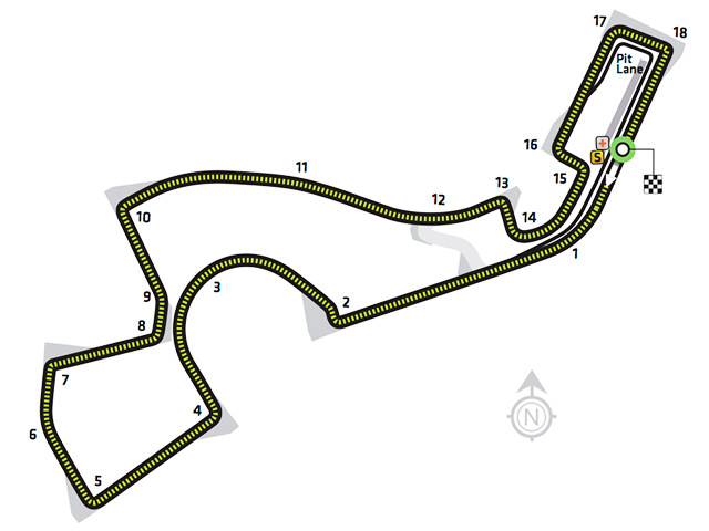 Sochi Autodrom circuit map