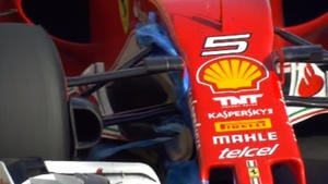Plastic bag wrapped around the Ferrari