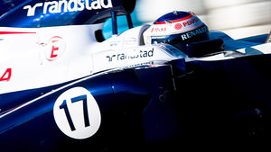 Bottas sporting the number 17 on his Williams