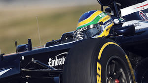 Senna tests the Williams F1 in Barcelona