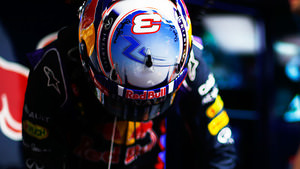 Daniel Ricciardo prepares to drive during practice