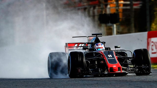 Haas rack up the miles in the damp