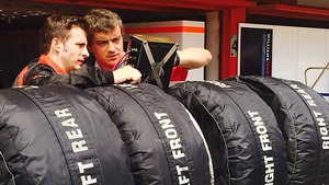 Prepping tyres in Spain