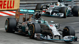 Rosberg leads a Mercedes one-two