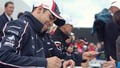 Sergio Pérez and Pastor Maldonado react to their crash