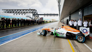 Paul di Resta takes the Force India out for a spin