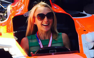 Paula Radcliffe in a Marussia