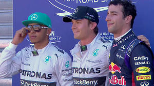 Top three drivers in qualifying