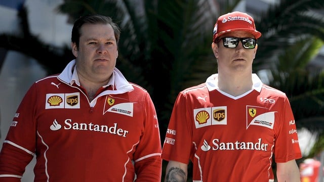 Räikkönen with race engineer Dave Greenwood