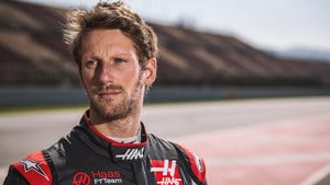 Romain Grosjean celebrates launch of 2017 Haas challenger