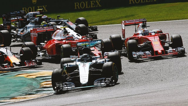 Hamilton recovers to join Ricciardo and Rosberg on Spa podium