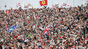 Crowds gather to cheer on Sebastian Vettel
